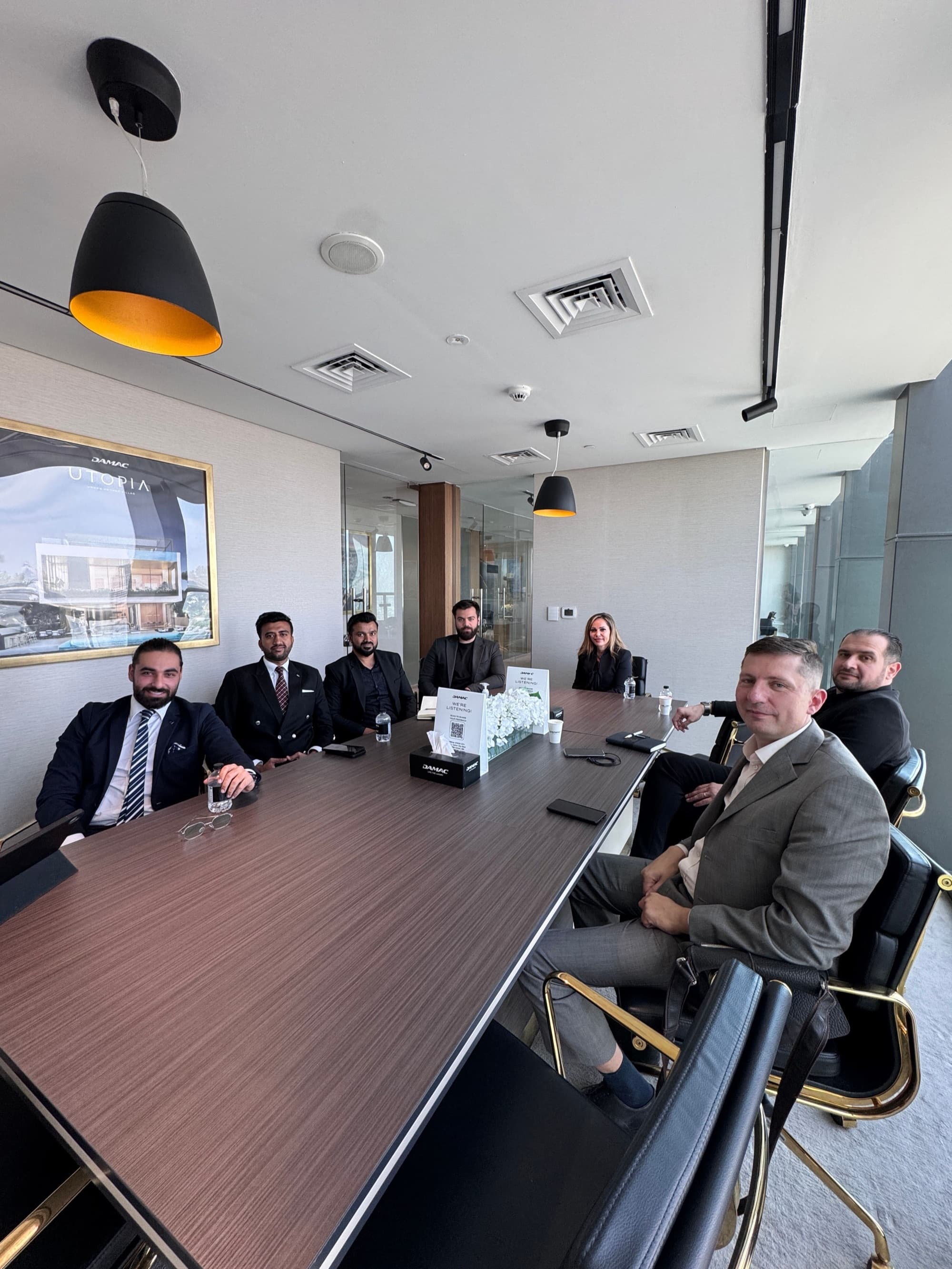 Business executives meeting in a modern boardroom